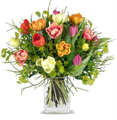 Bouquet de tulipes multicolores